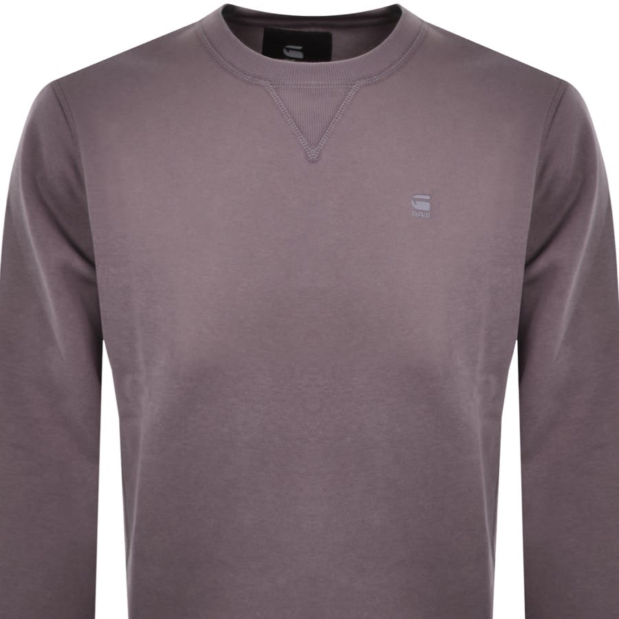 G Star Raw Premium Core Sweatshirt Purple Mainline Menswear Canada